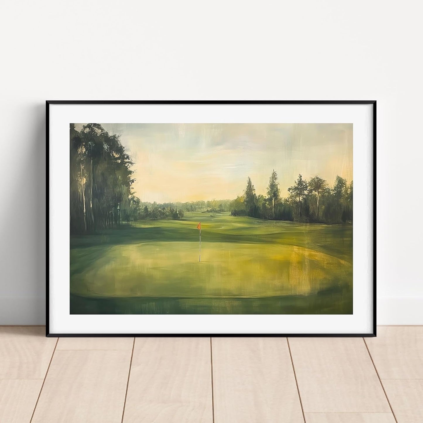 Vintage Golf Course Premium Giclee Fine Art Prints - Antique Style Golf Course Painting Posters, Golf Wall Art, Aesthetic Golfing Poster for Home Office Decor, Ready to Frame