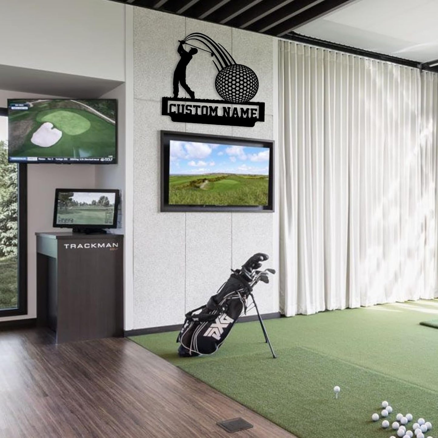 Personalized Golf Metal Wall Art, Vintage Golf Wall Decor, Custom Signs Outdoor Metal, Sports Theme Home Decor for Man Cave Office Garage Bar, Personalized Golf Gifts for Men Dad Father Color04