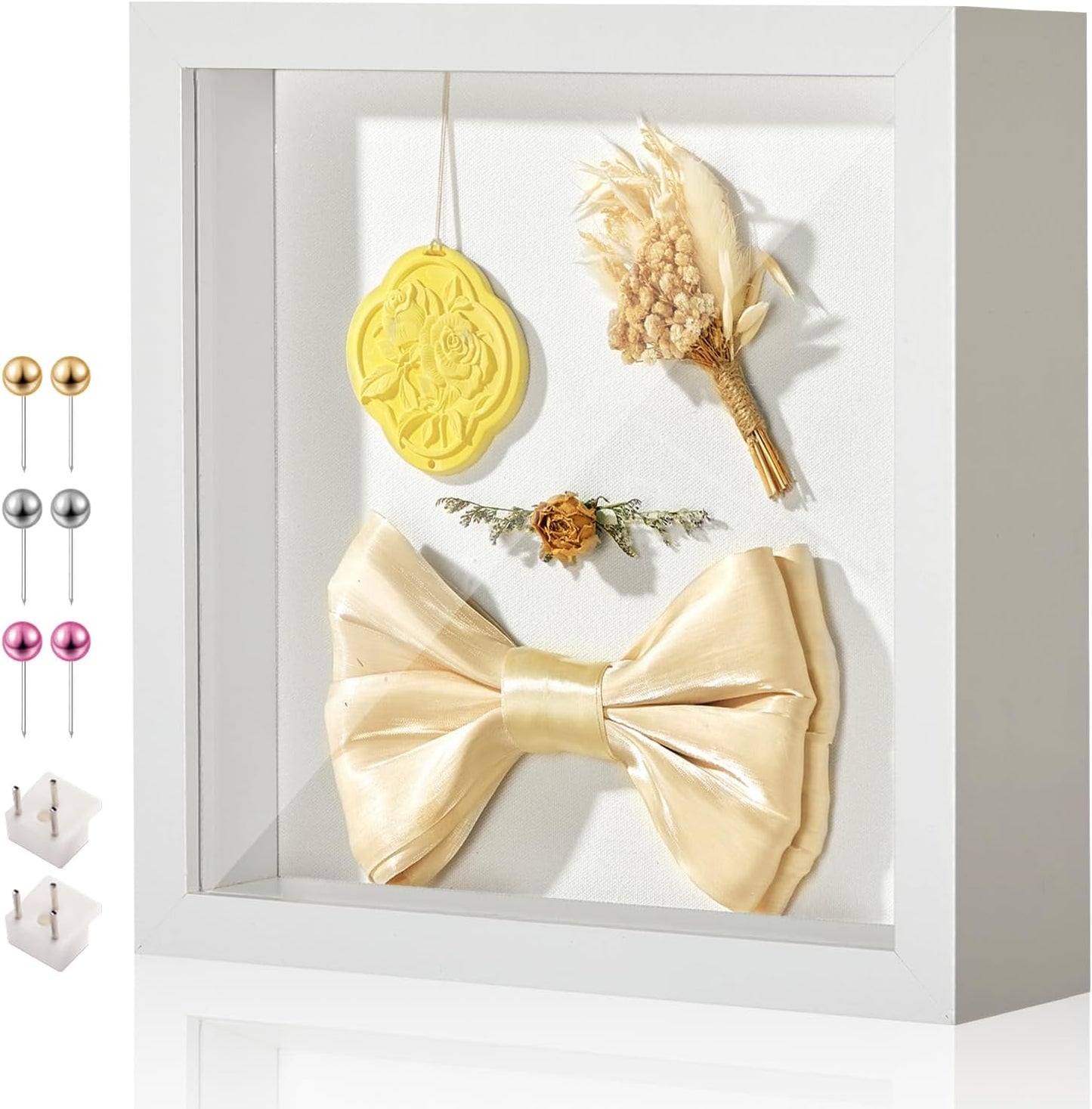 8x8 Shadow Box Display Case Picture Frame with Soft Linen Back,Large Deep Black Shadow Box 8x8 for Flowers Medal Display Case Jersey pet Graduation Memorabilia Baby Ltems Crafts Photos