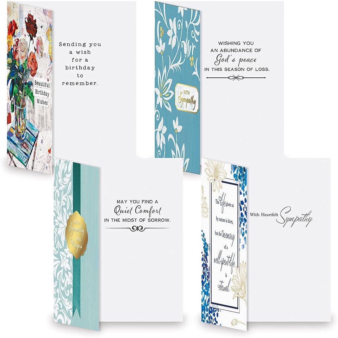 Current Faith All Occasion Value Pack - 20 Cards With Envelopes, Celebration, Get Well, Sympathy, Birthday, Anniversary & Thinking of You Variety, Large 5" x 7" Assortment, 20 Design Set