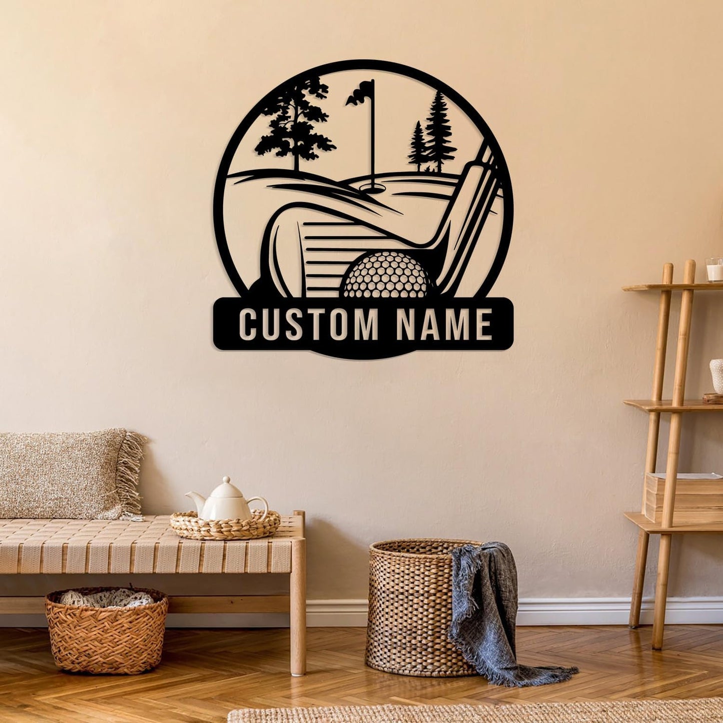 Custom Golf Metal Signs, Personalized Signage Wall Art Decor, Golfer Name Signs, Golf Metal Home Decor, Golf Club Signs (Style-6)