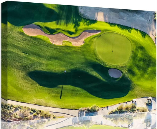 chenchenArt Arizona Golf Course Wall Art for Living Room Bedroom Bathroom Home Decorations Golf Course Picture Poster Canvas Prints Modern Artwork Framed Ready to Hang(12''H x 16''W)