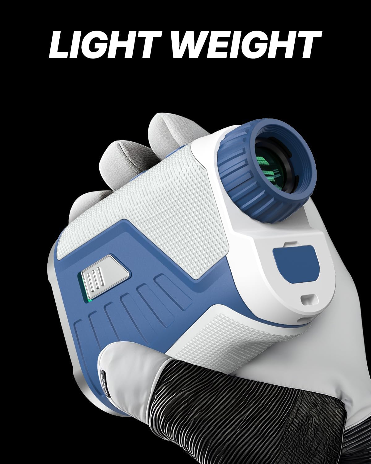 WOSPORTS Golf Range Finder with Slope Switch, 1200 Yards Rangefinder for Golfing & Hunting, ±1yd Accuracy, 0.3s Flag Locking Vibration, Rechargeable, Blue