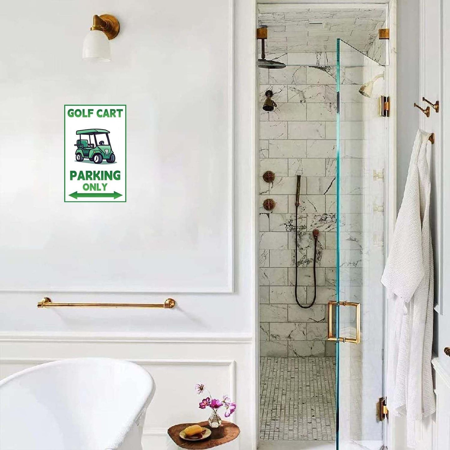 Golf Cart Decor Vintage Golf Cart Parking Only Tin Sign Retro Golf Decor Plaque Gifts For Golf Lovers Garage Man Cave 8x12 Inch