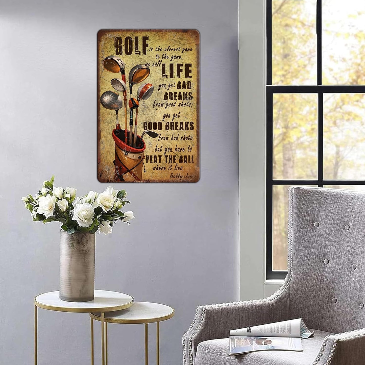 Vintage Golfing Golf Life Metal Tin Sign 12x16 Inch for Home Club Man Cave