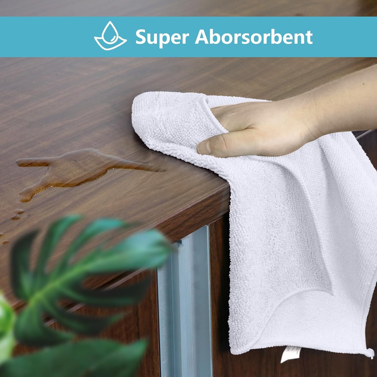 HOMEXCEL White Microfiber Cleaning Cloth, 100 Pack Cleaning Towels for Kitchen, Lint Free, Scratch-Free, Highly Absorbent, and Reusable Cleaning Rags for House, Window and Glass, Cars, 11.5 X11.5 inch