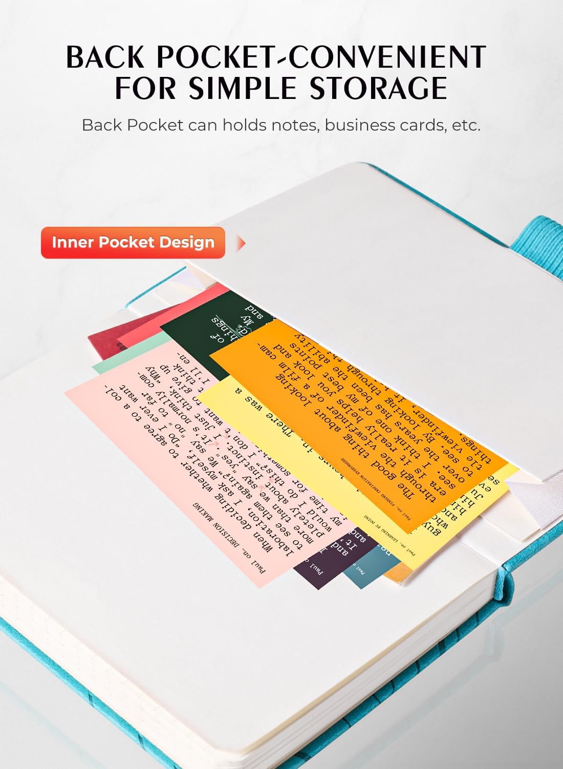 AISBUGUR Pocket Notebook, Small Notebook, 2-Pack Total 320 Pages,3.7" x 5.7" Pocket Notebook (2 Pack, Sky Blue Wave)