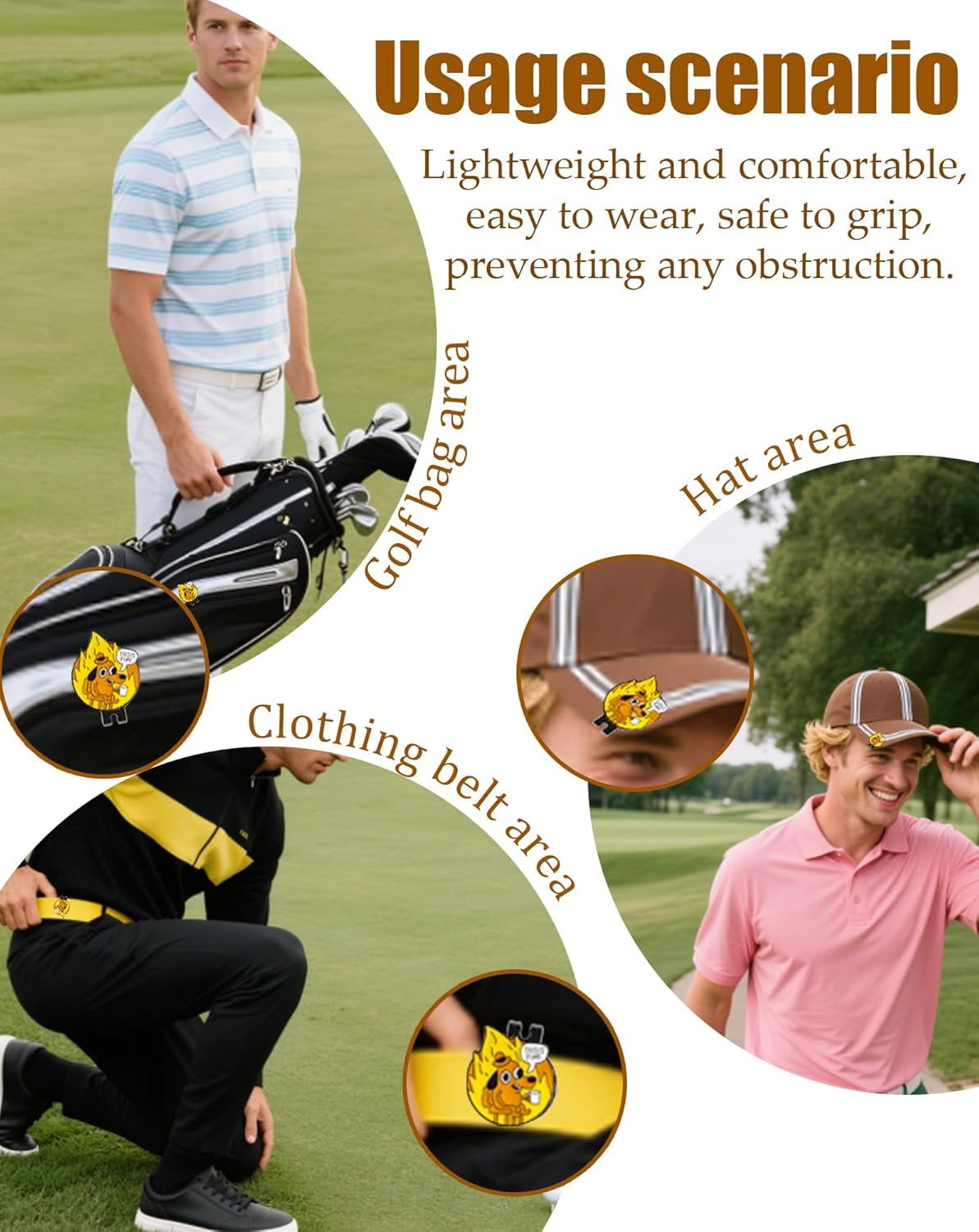 Funny Golf Ball Marker with Magnetic Hat Clip – Golf Accessories for Men & Women to Elevate & Personalize Your Game