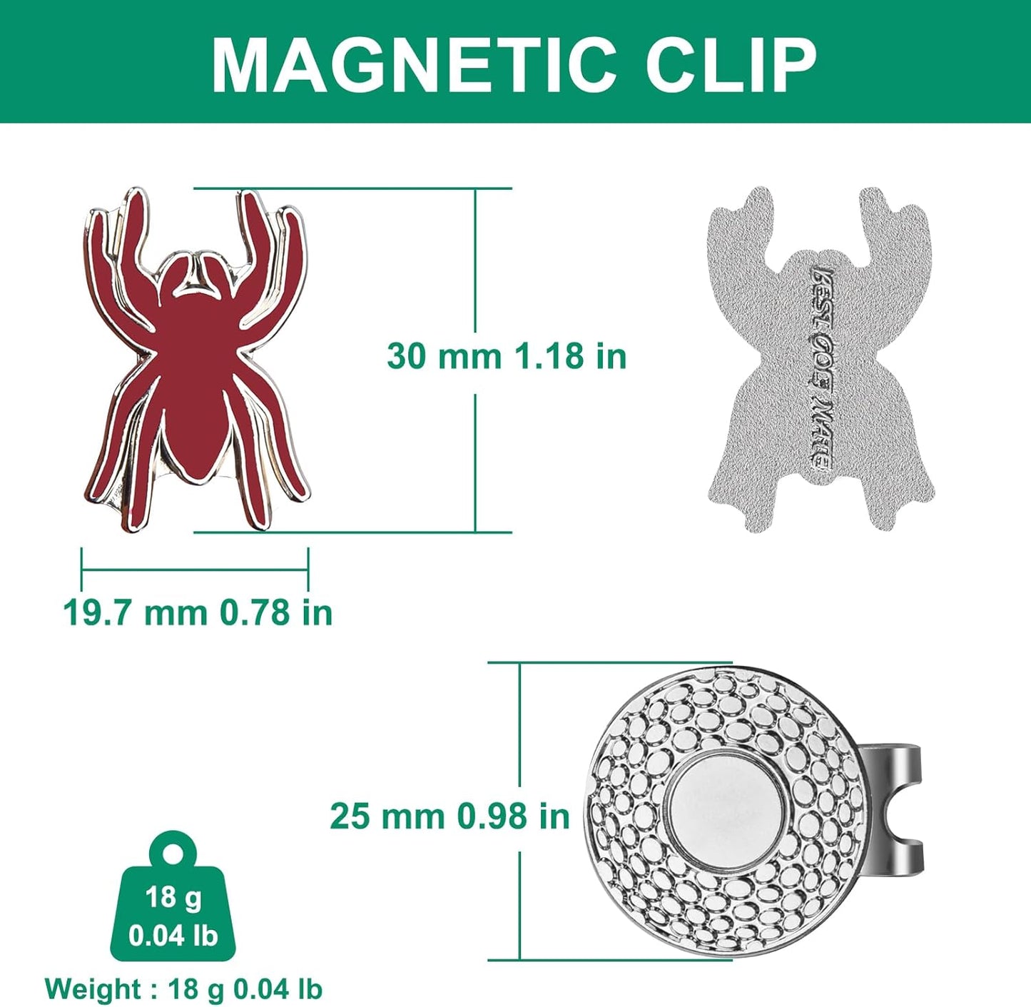 Golf Ball Marker Hat Clip, Golf Accessories for Men, Golf Ball Stamp, Funny Golf Gifts, Golf Gadgets