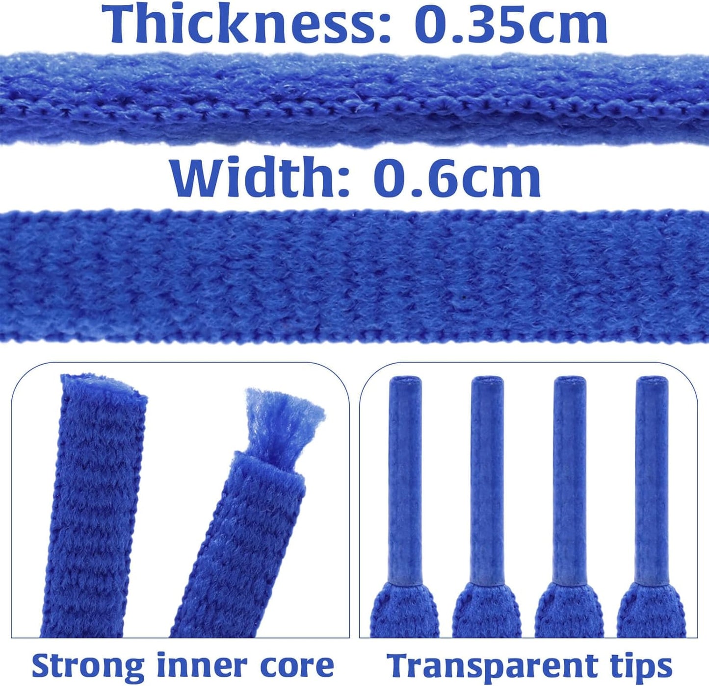 DELELE 2Pair Oval Shoes laces 42 Colors Half Round 1/4" Athletic ShoeLaces for Sport/Running Shoes Shoe Strings