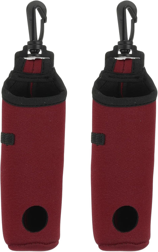 uxcell Golf Ball Carry Bag, Waist-Mounted Storage Bag Neoprene Golf Tee Holder Pouch with Lightweight Hook for Men and Women