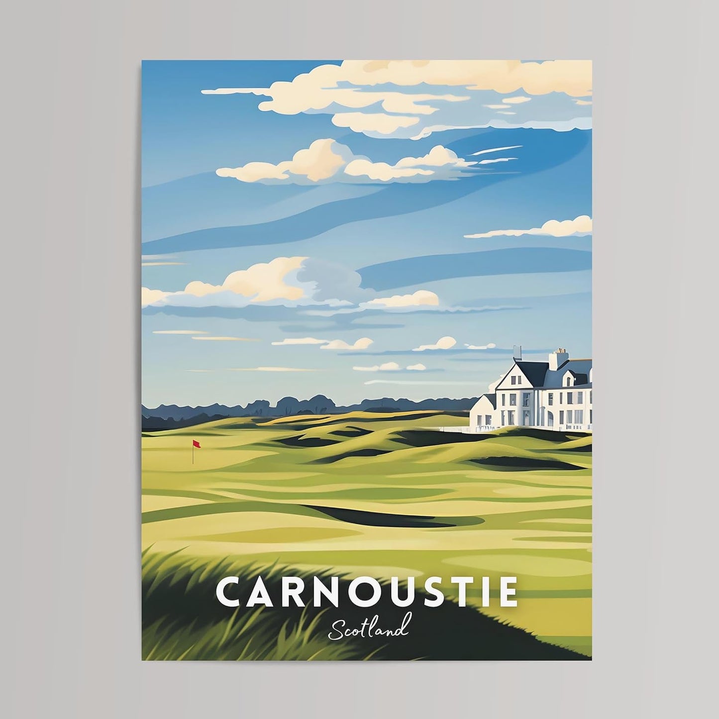 Golf Course Premium Giclee Fine Art Prints - Augusta, Pebble Beach, Pinehurst, Golf Course Posters, Golf Wall Art, Aesthetic Poster for Home Office Decor, Ready to Frame