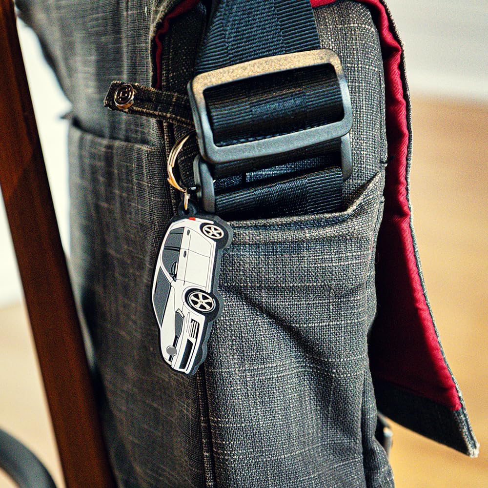 Vintage Ltd. Golf GTI PVC Rubber Keychain - FOB Accessories – Automotive Gift Idea (White)