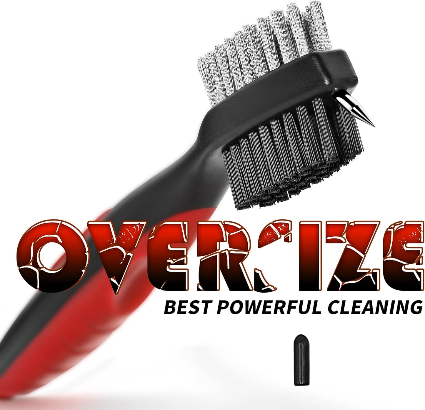 Mile High Life Golf Club Brush, Club Groove Cleaner with 2 Ft Retractable Extension Cord and Aluminum Carabiner, Golf Bag Accessories for Men and Women