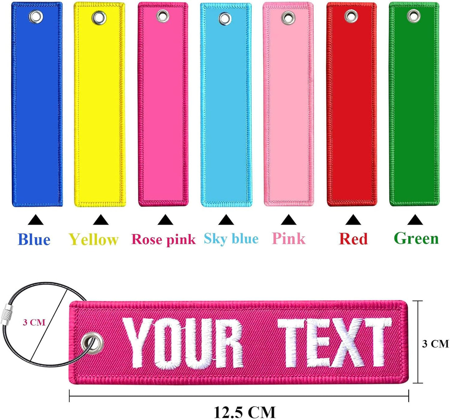 Custom Luggage Tags,1PCS Personalized Embroidered ID Tags for Suitcases & Travel Bags,Travel Suitcases Tags Label with Stainless Steel Loop for Baggage Luggage Bags Keys for Easy Bag Recognition (CO1)
