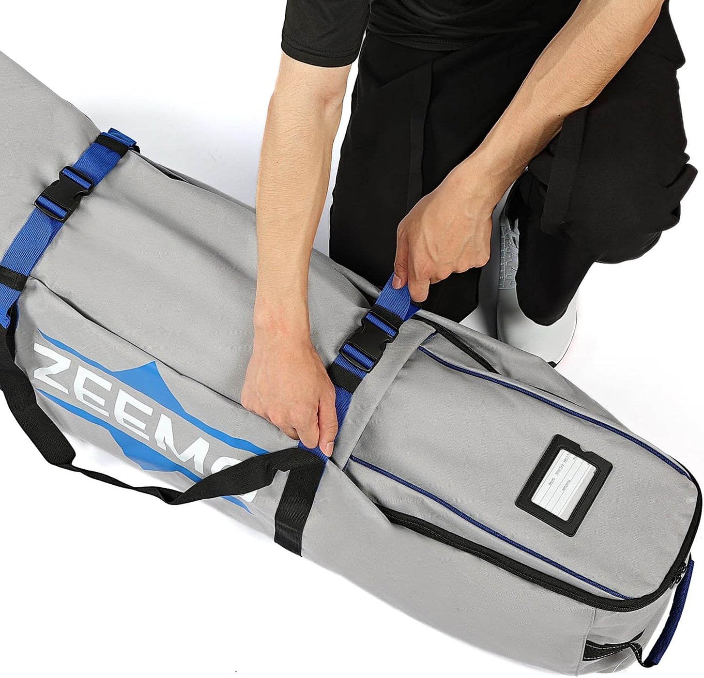 ZEEMO Golf Travel Bag, Full-Open Protective & Wheeled Airline-Approved Case for Clubs, Cart&StandBag, Soft-Sided Waterproof Cover Made of Heavy Duty Oxford