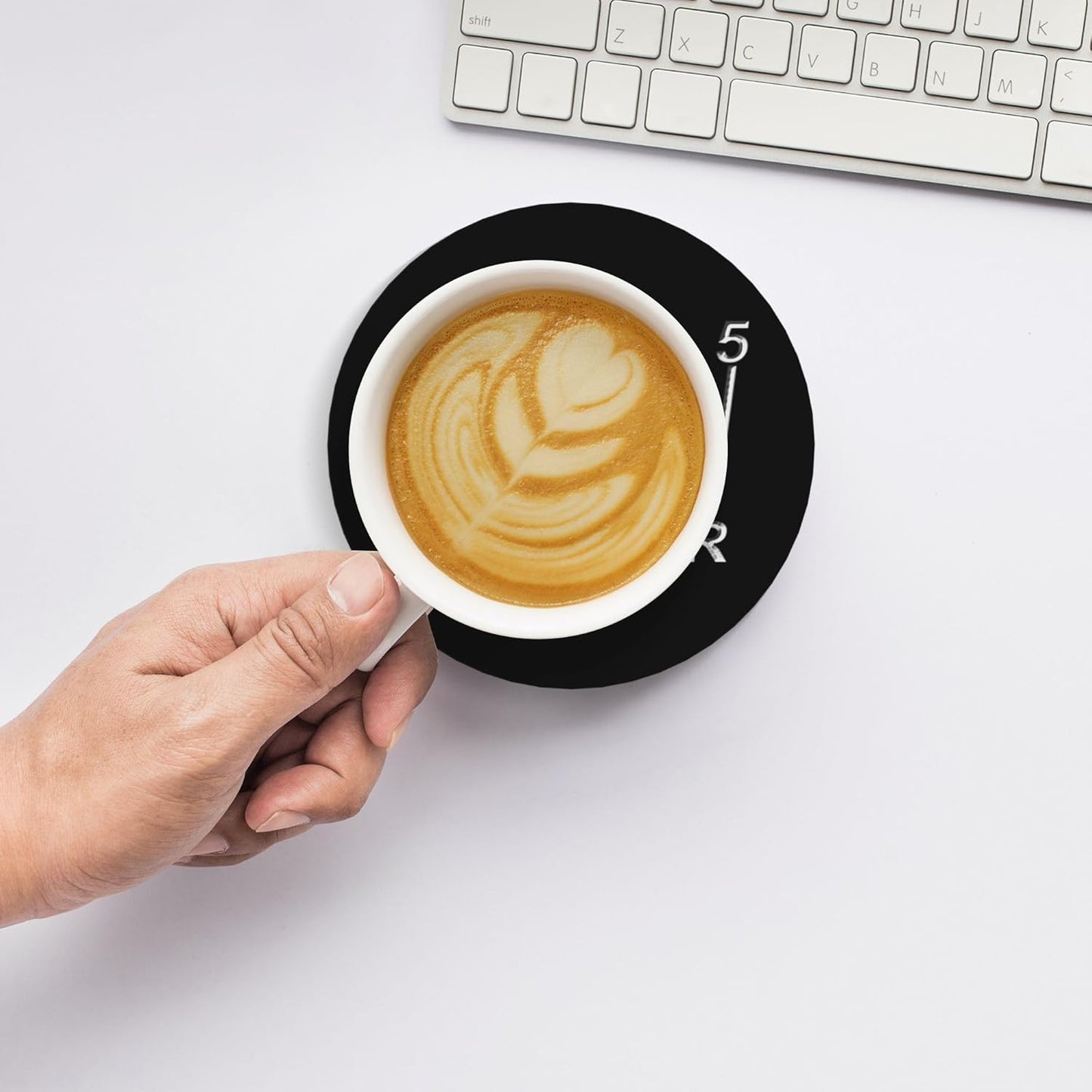 Racing Car Coasters for Drinks Set of 4, Absorbent Ceramic Drink Coasters for Coffee Table Wooden Table Cup Bar, 4 Inches