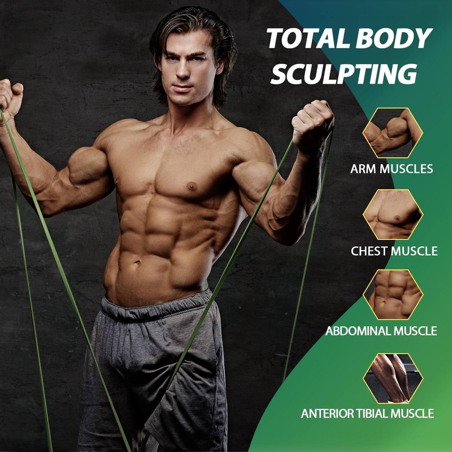 LEEKEY Resistance Bands, Exercise Bands with Handles,Pull Up Assist Bands - Band Set with Door Anchor - Bands for Working Out,Band for Men and Women Fitness Training,Home Workouts