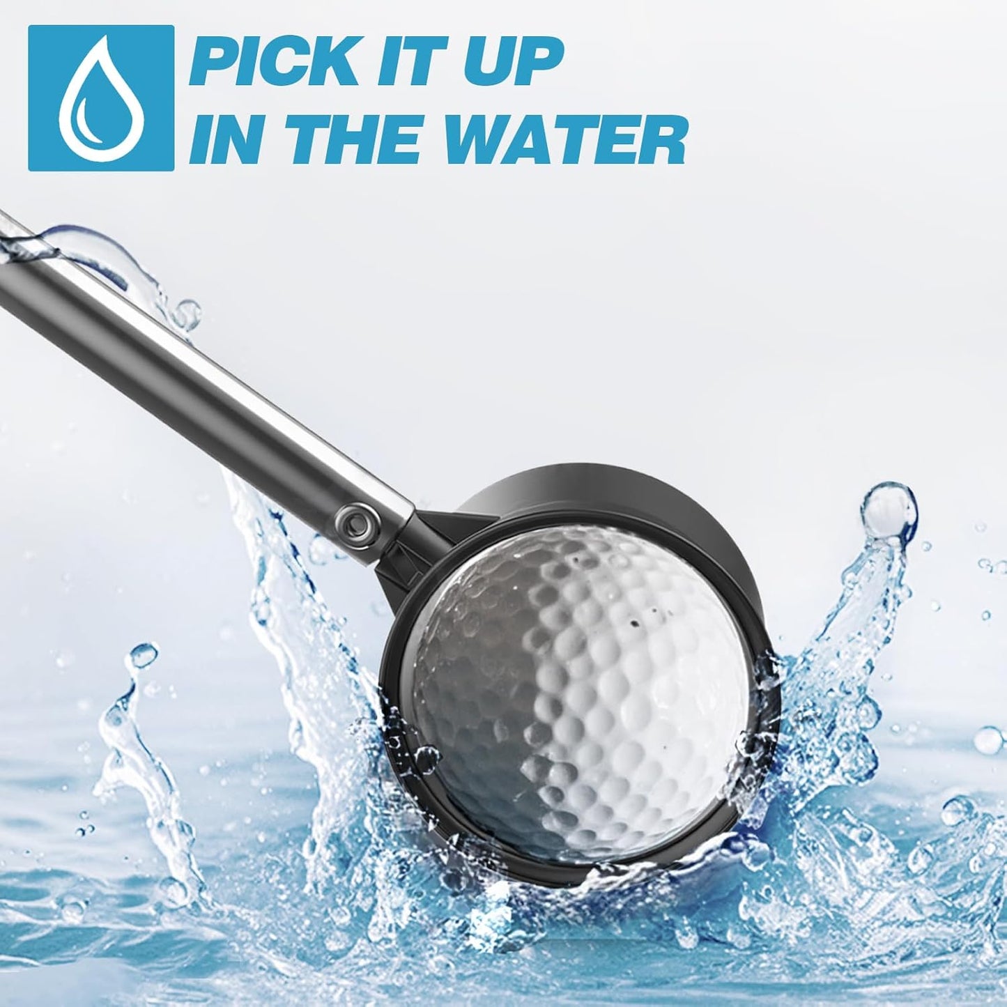 9Ft/12Ft Telescopic Stainless Steel Golf Ball Retriever for Water, High Durability Double Sided Golf Ball Picker Upper, Men's and Women's Golf Accessories Gifts.