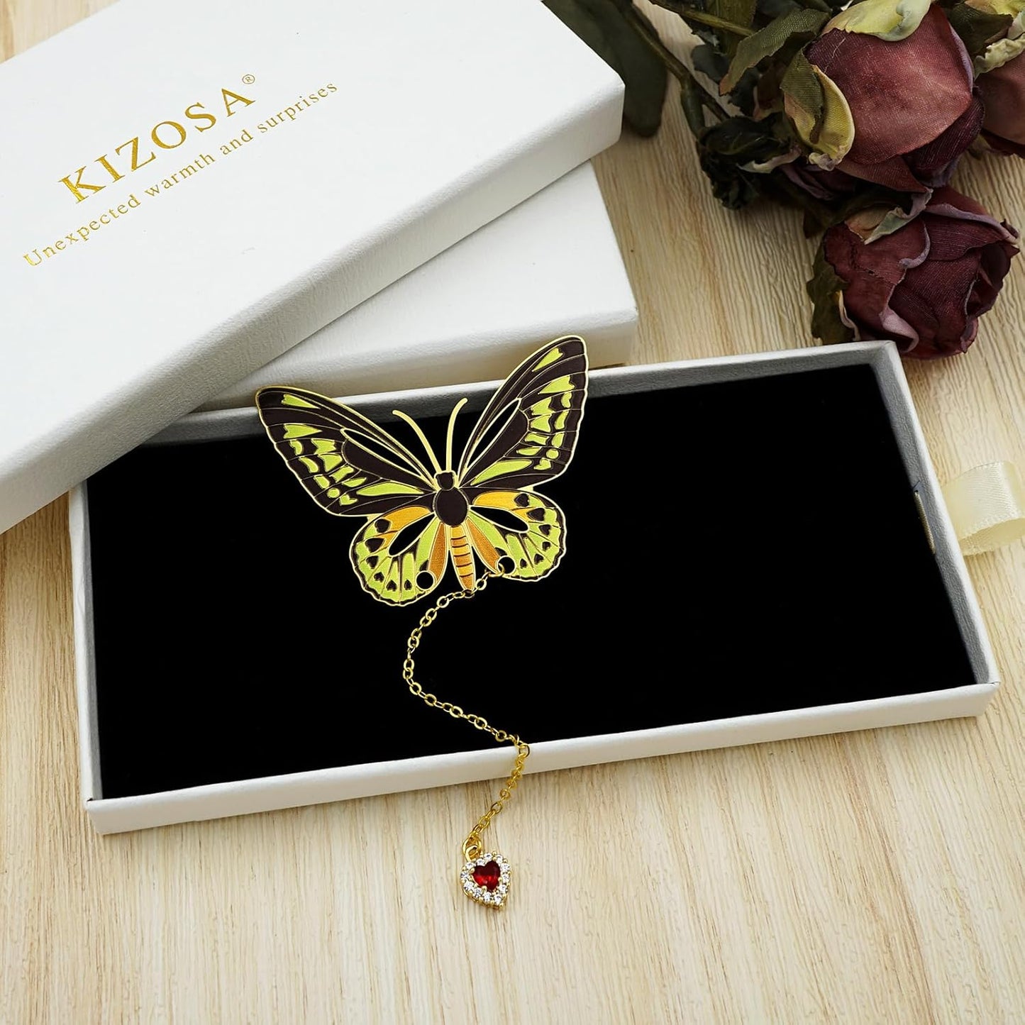 Butterfly Bookmarks for Women,Metal Bookmark,Unique Gifts Book Markers for Women Book Lovers,Teacher Appreciation Gifts,Valentine Mother's Day Christmas New Year Birthday Gift (05-Green)