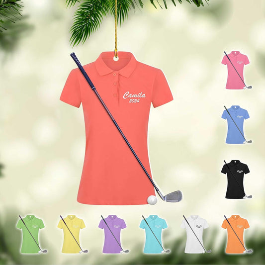 Personalized Golf Ornaments for Christmas Tree 2025 Custom Golf Christmas Ornament Golfing Bag Ornament Sports Golf Cart Ornaments Gift for Golfer Bag Golfing Lovers Hanging Decoration (G21)