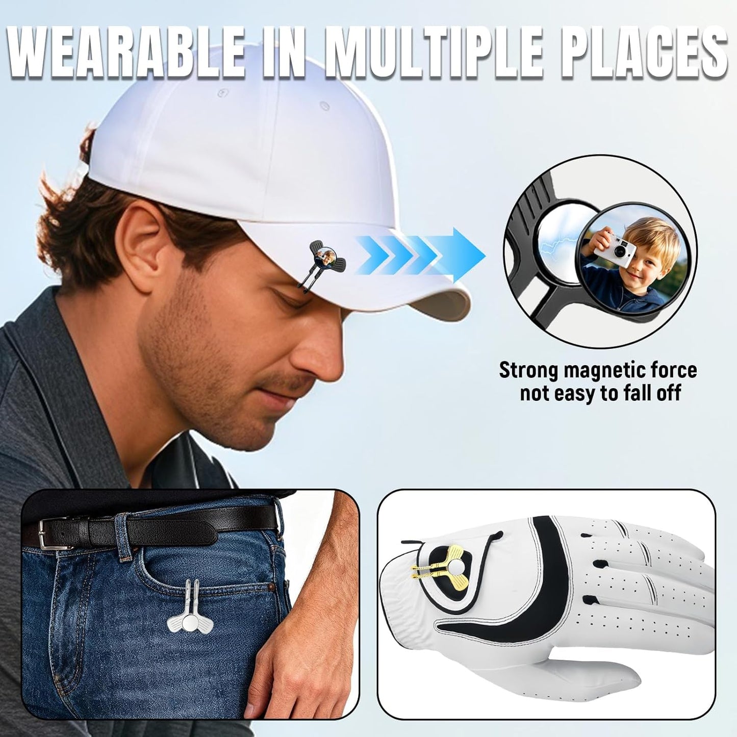 Custom Ball Marker Hat Clip, Personalized 1" Golf Ball Marker Hat Clip, Golf Ball Marker with Your Personalized Photo/Logo/Text,Ideal Golf Gift for Men Women