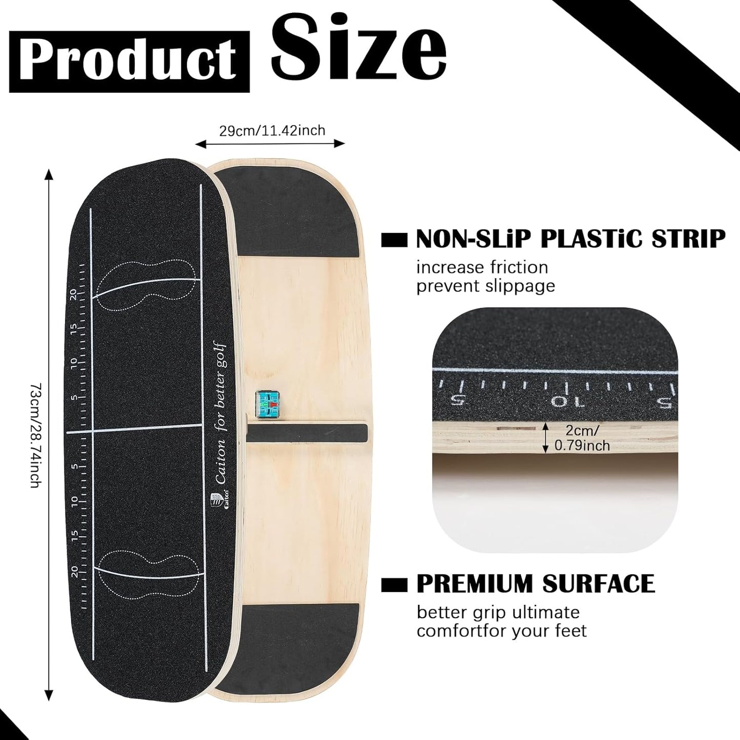Golf Balance Board Swing Training Aid to Shift Weight Increase Consistency Trainer Gravity Transfer Golf Swing Plate Training Equipment - Strength & Tempo for Chipping Hitting