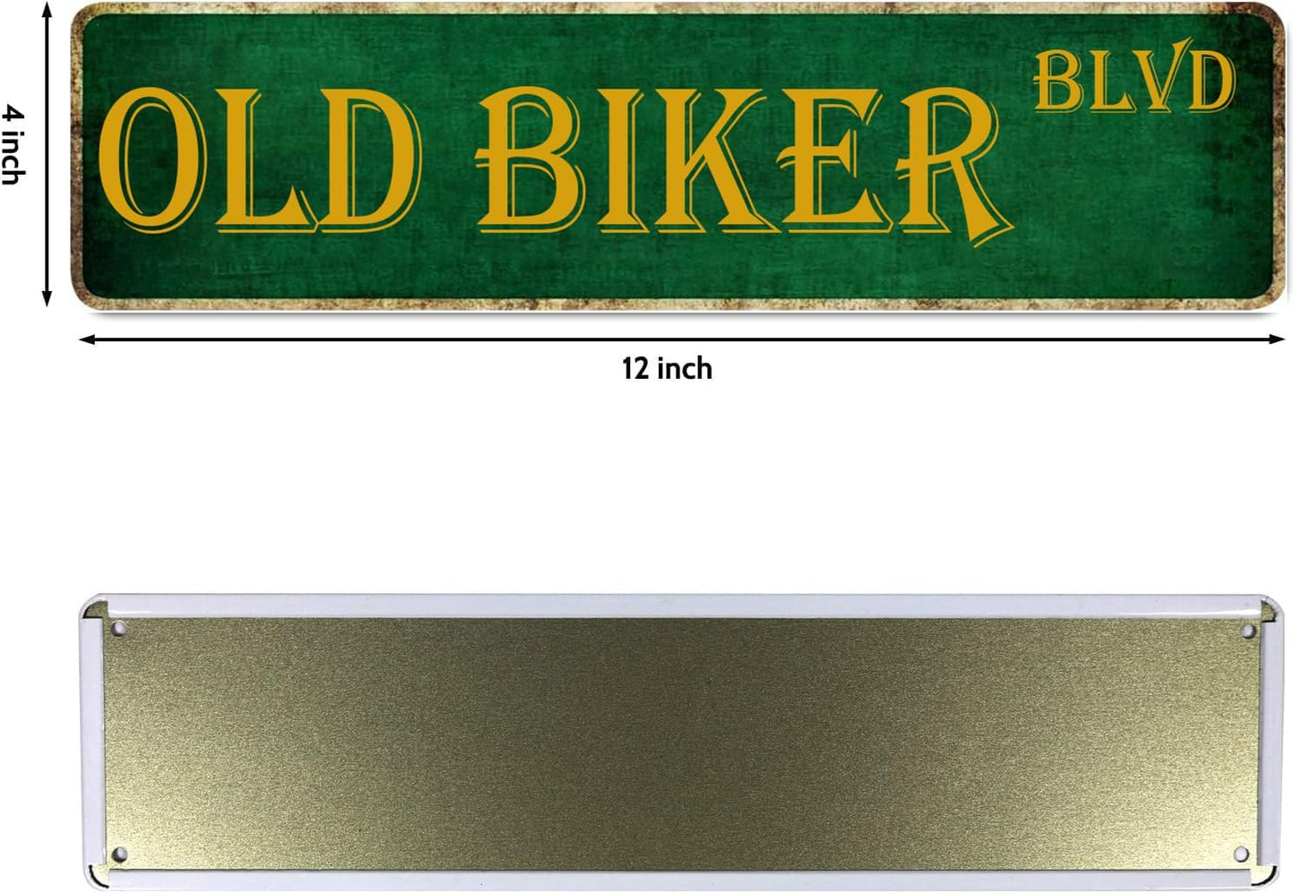 Motorcycle Gifts For Men Man Cave Decor Old Biker Blvd Metal Sign Best Gifts For Motorcycle Riders Garage Signs For Men 4x16 Inch