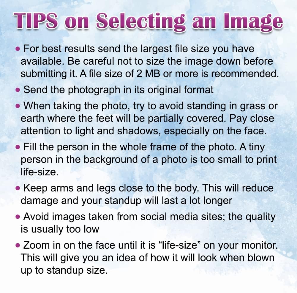 Custom Life Size Cardboard Cutout - Personalized High Resolution Stand Up Custom Cutout Upload Your Own Photo - Perfect for Wedding & Birthday, 1ft to 6ft (Cardboard), Multi Color