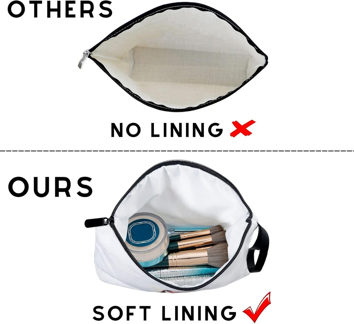 Lacrosse Gifts for Girls - Cosmetic Makeup Bag & Team Gifts for Women