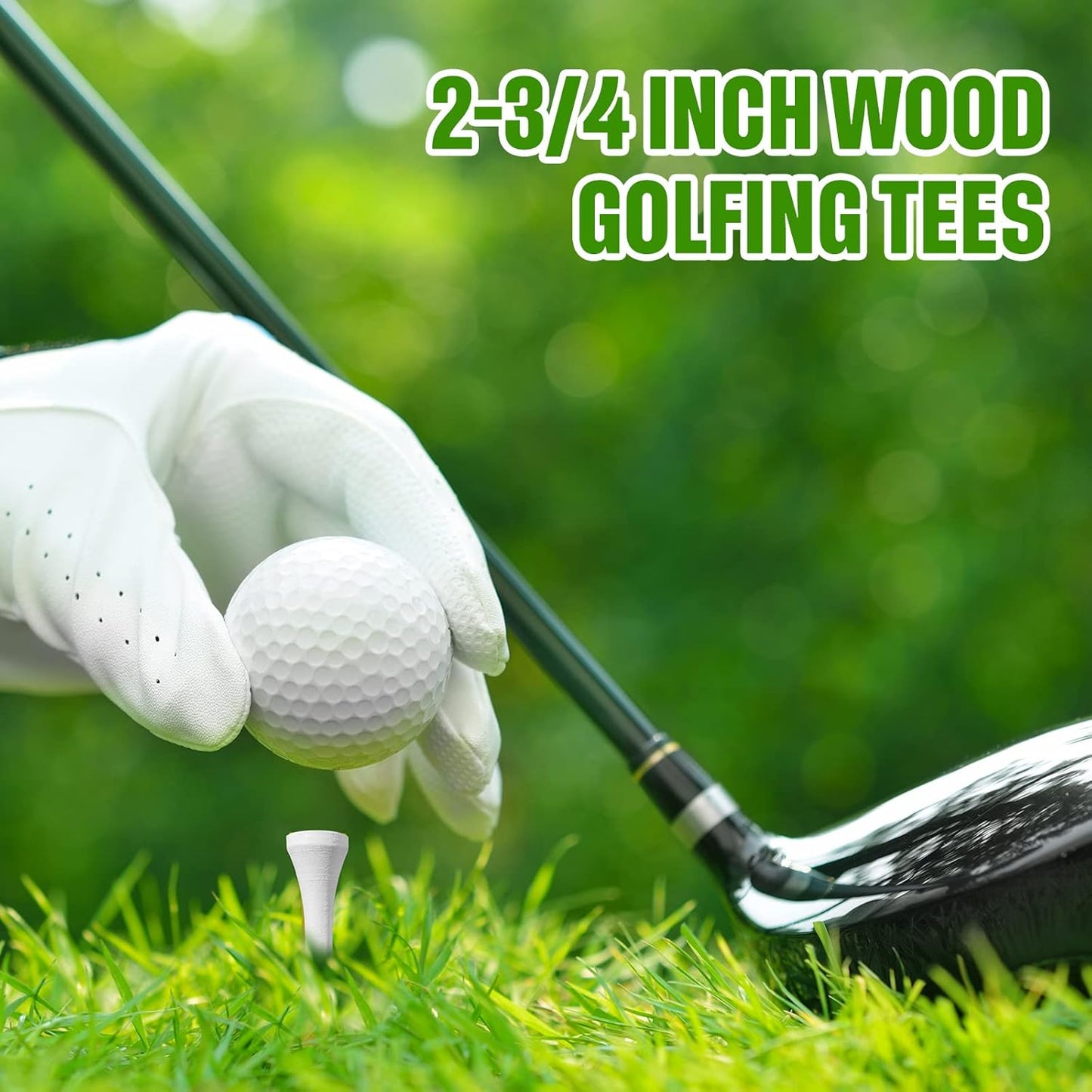 Mudder 600 Pack Golf Tees Bulk Wooden Golf Tees Wood for Men Balls Accessories