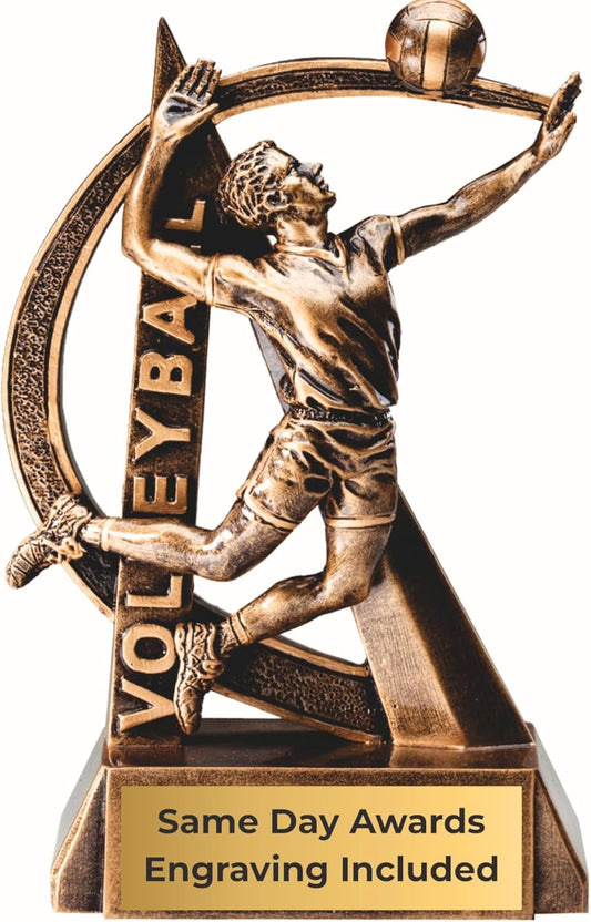 Sports Trophy – Ultra Action 6.5 Inch Engraved Resin Award – Personalized Recognition for Kids Youth Teams Schools Adult Leagues Coaches and Achievement Awards