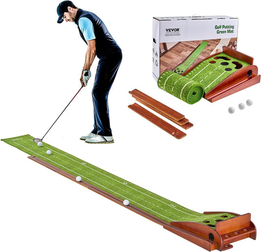 VEVOR Golf Putting Mat, Putting Green Indoor, Putting Matt for Indoors, Sports Spin n Putt Golf Game, Perfect Practice Putting Mat, Golf Putting Mats Practice Auto-Ball Return
