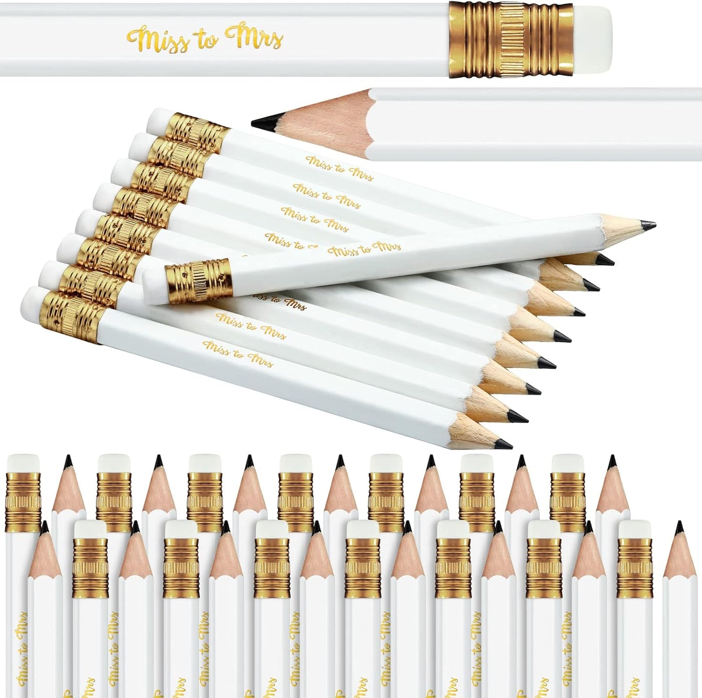 72 Pieces Bridal Shower Game Pencils Wedding Pencils Pre Sharpened Mini Short 4 Inch Game Bridal for Wedding Shower Favors Presents Gifts Golf Classroom School(Novel)