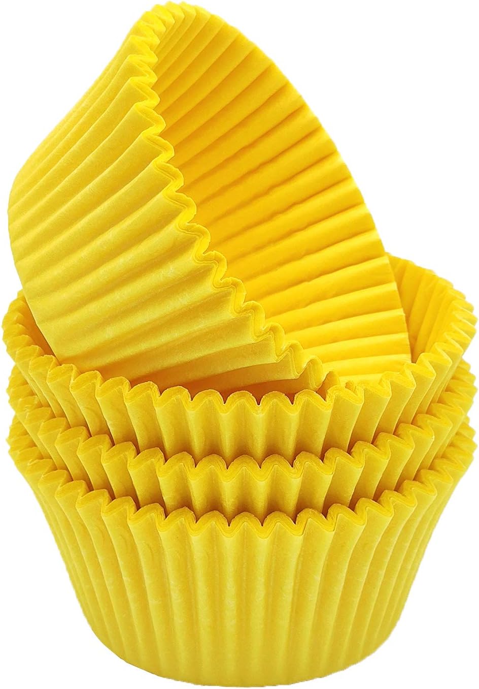 Premium Yellow Greaseproof Cupcake Liners Muffin Paper Baking Cups Standard Size, 100-Count