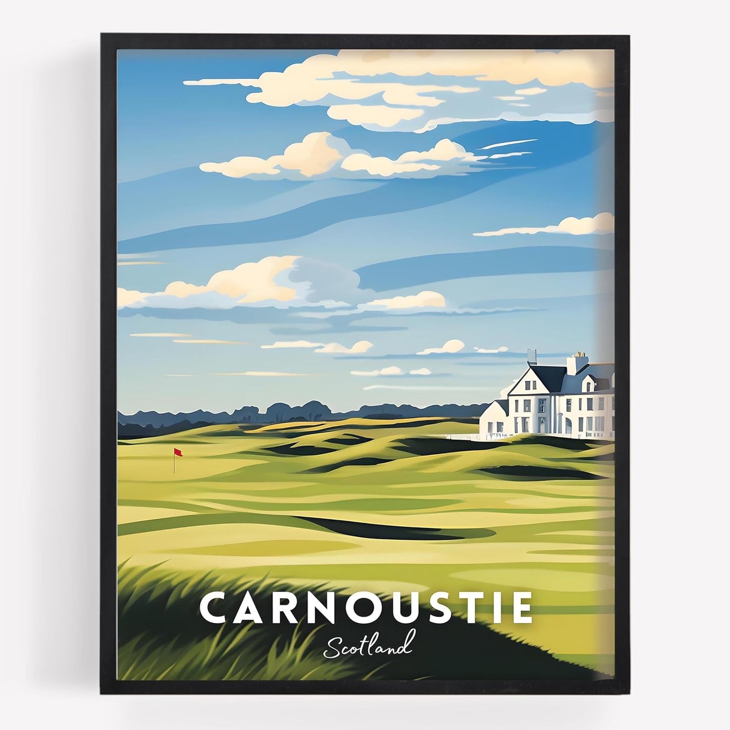 Golf Course Premium Giclee Fine Art Prints - Augusta, Pebble Beach, Pinehurst, Golf Course Posters, Golf Wall Art, Aesthetic Poster for Home Office Decor, Ready to Frame