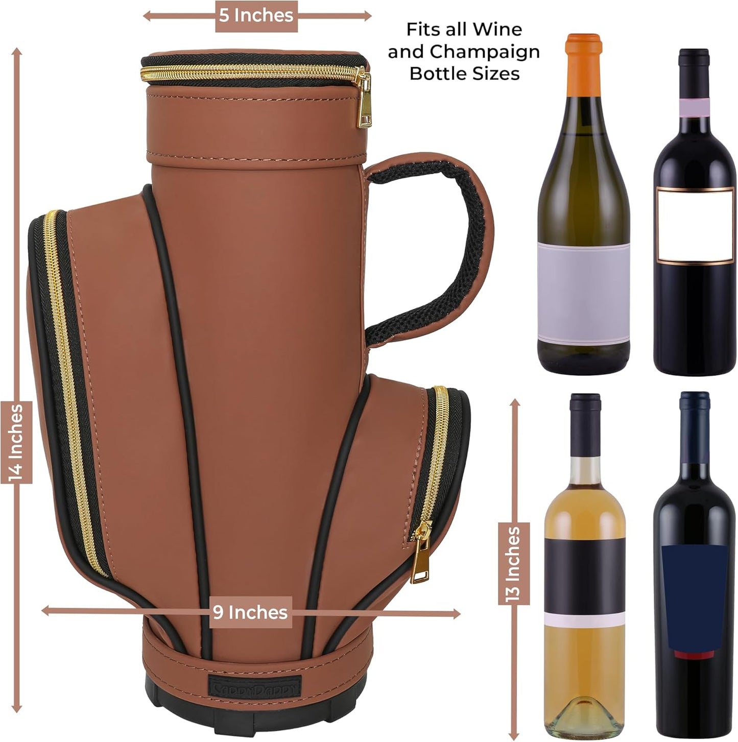 Caddydaddy Golf Bag Cooler - Gifts for Golfers, Essential Golf Accessories for Men, Premium Golf Gifts, Ideal for Keeping Drinks Cold, Versatile Picnic Chiller Cooler for On-The-Go Convenience