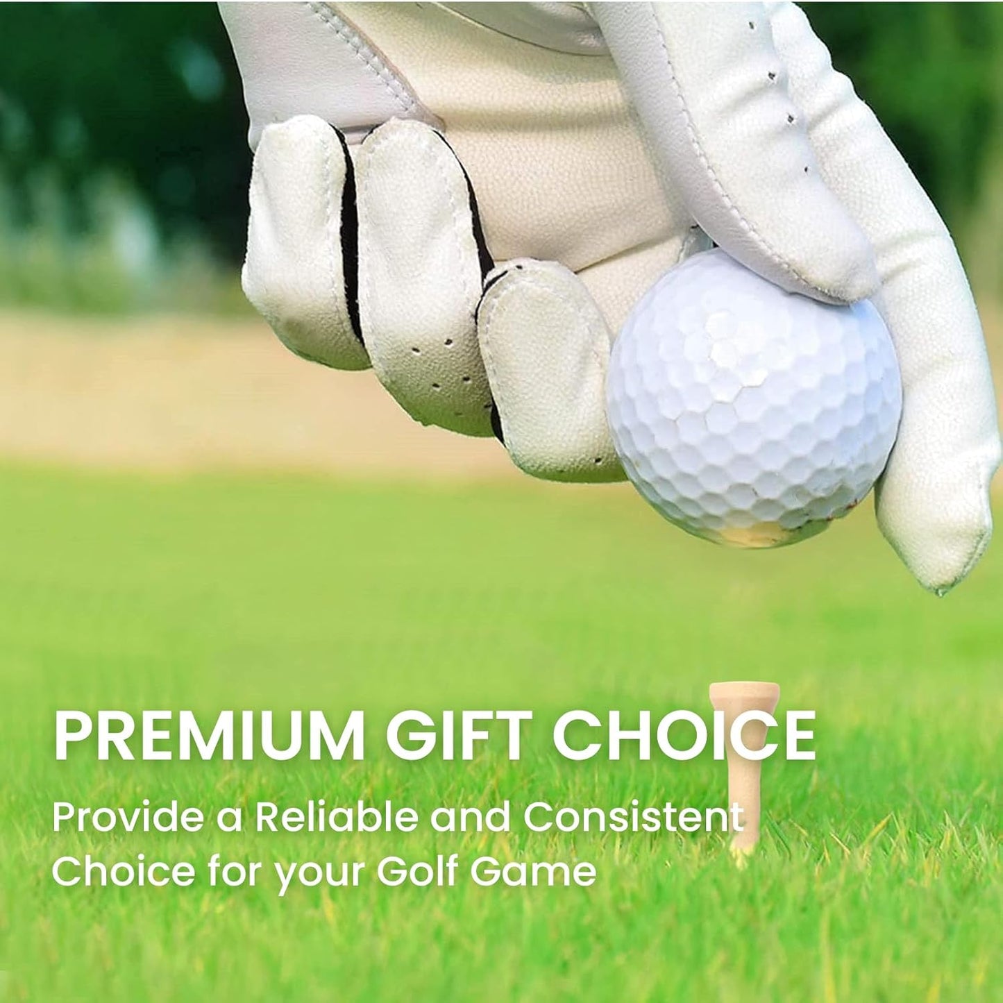 FINGER TEN Bamboo Golf Tees Wood 1 1/2 2 3/4 3 1/4 Inch Wooden Short Long Tee Color Bulk 250/500/1000/2000 Count for Men Women Kids in Red Pink USA Flag