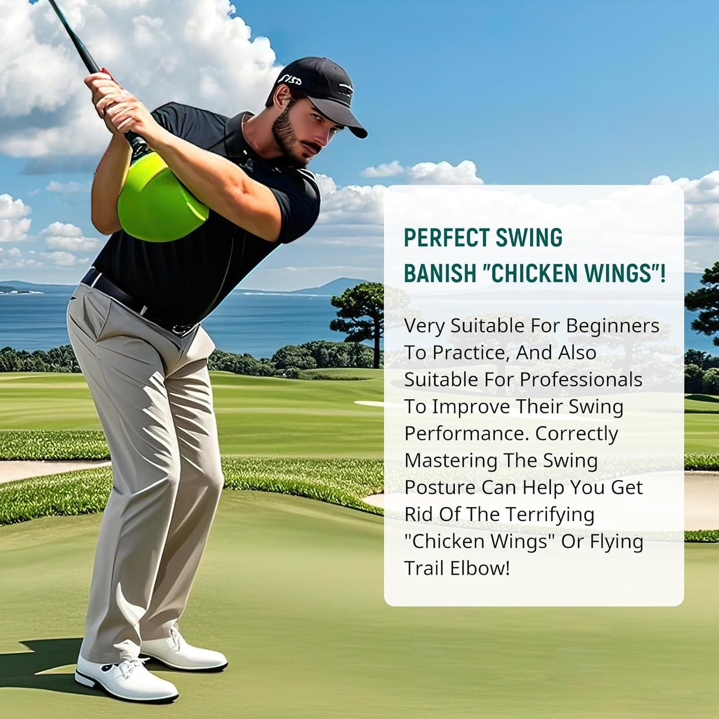 The Connector Golf Training Aid, Golf Swing Trainer for Posture Correction Practice, Golf Swing Training Aid, Golf Training Aids Helps Train Proper Swing Mechanics, Arm Structure