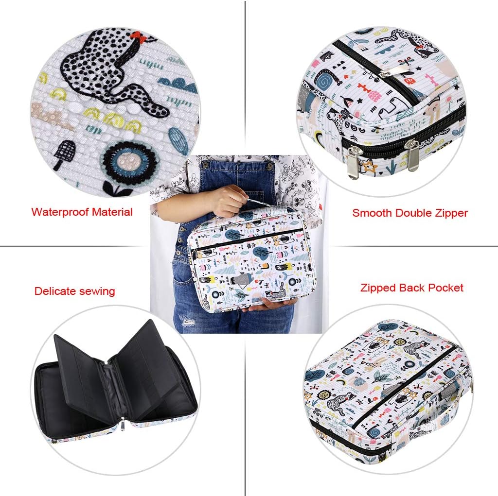 BTSKY Portable Colored Pencil Case - Colored Pencil Organizer Holds 166 Pencils or 112 Gel Pens Large Capacity Zippered Pencil Holder Gel pens