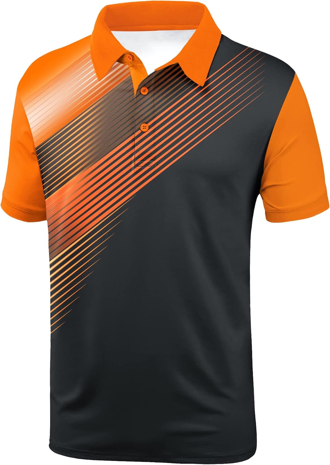 SCODI Mens Golf Shirt Moisture Wicking Performance Sport Short Sleeve Print Golf Polo Shirts for Men