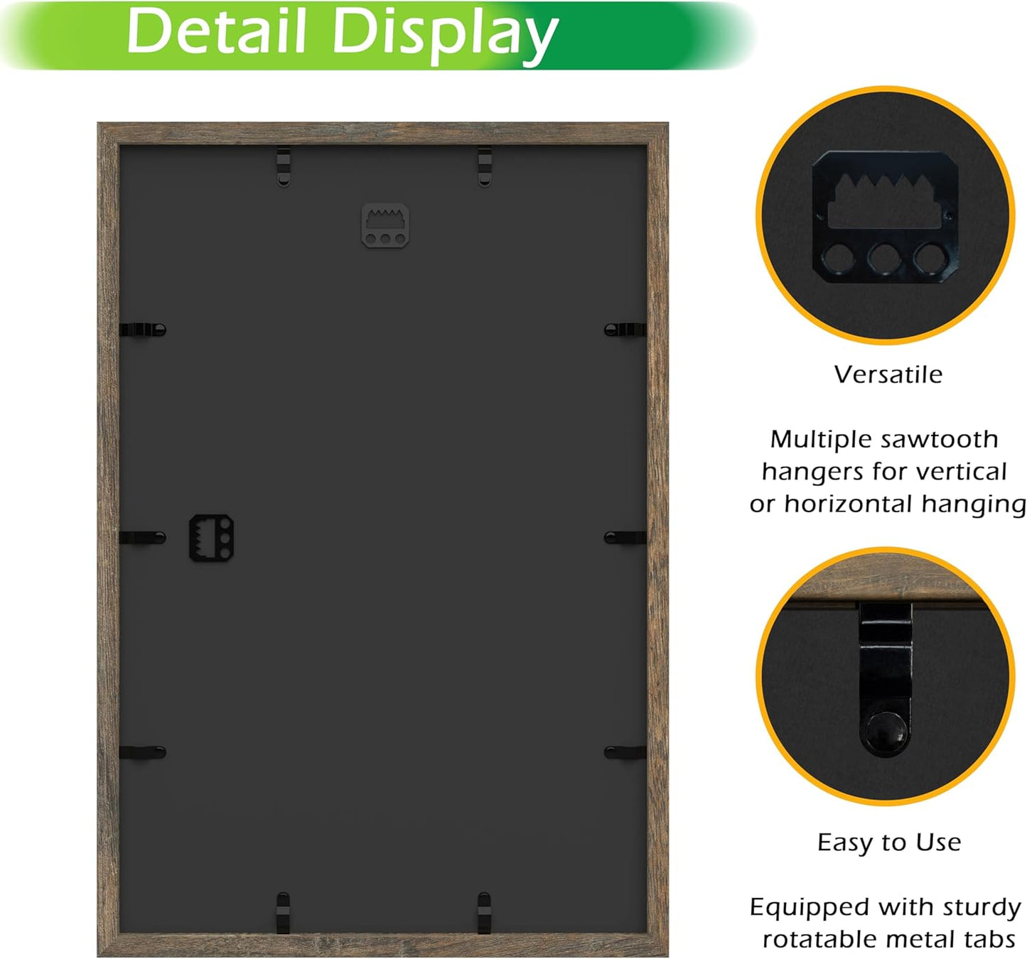 FrameWorks 12" x 18" Brown Wooden Shadow Box Frame – Soft Felt Back, Tempered Glass, and Included Elegant White Ball Push Pins