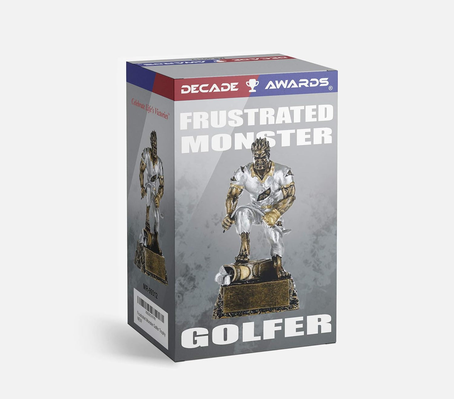 Decade Awards Frustrated Monster Golf Trophy - Funny Golf Trophies for Golfing Events, Golf Tournaments and Golf Outings - Unique Golf Monster Frustrated Golfer - Engraved Plate Upon Request