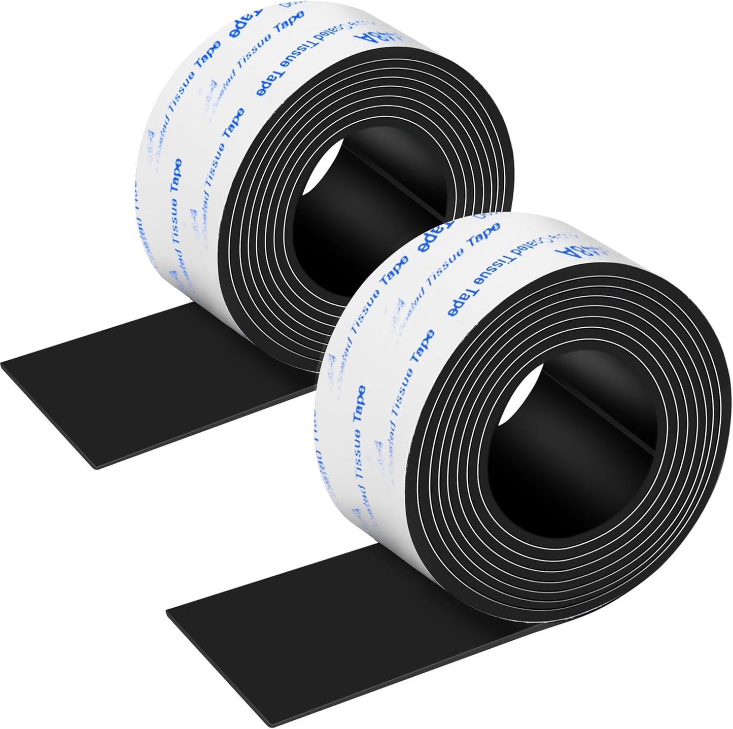 Adhesive Rubber Strips, 2 Rolls Rubber Tape, Non Slip Adhesive Strips Rubber Feet for Any Furniture and Appliances 1x40 inch