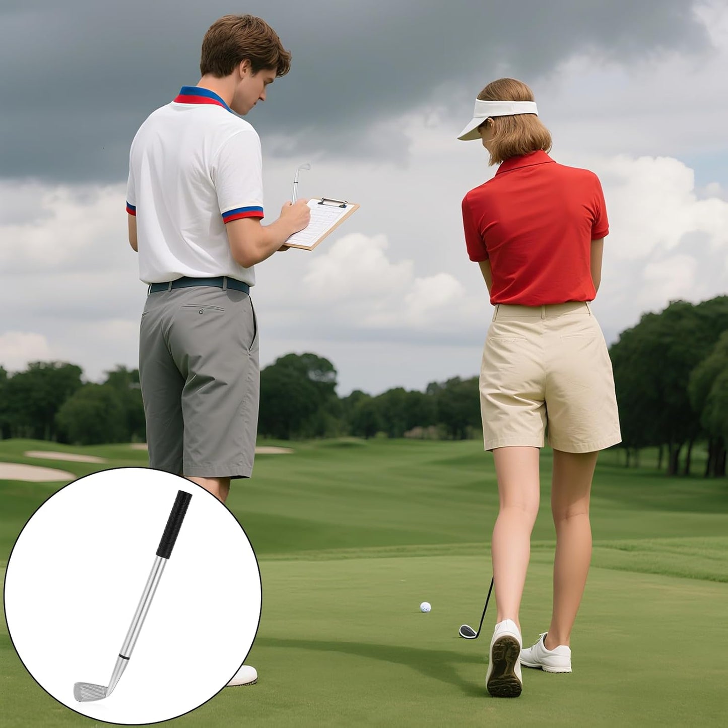 50PCS Golf Ballpoint Pen, Black Gel Ink Medium Point Pens (1.0mm) Mini Golfing Club Props Decorative Ergonomic Funny Sports for Office Coworkers Boss Dad Souvenirs