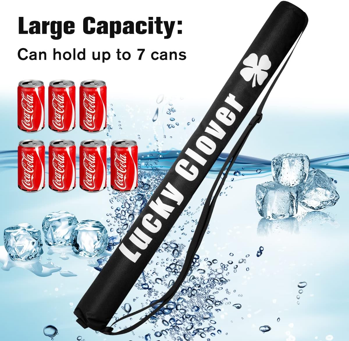 Glof Beer Sleeve for Golf Bag,7-Can Insulated Cooler Sleeve Gifts for Men,Fits in Most GolfBags Styles and Types