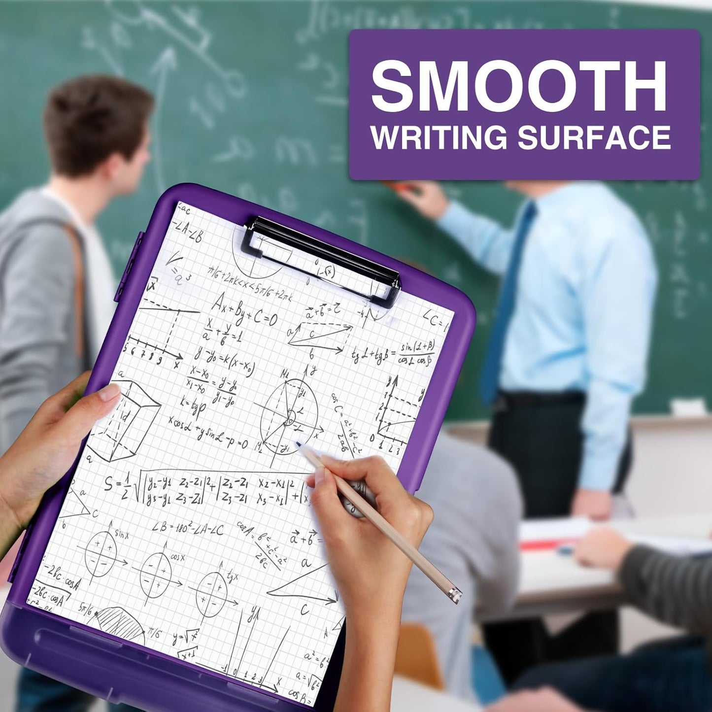 Sooez Clipboard with Storage, High Capacity Nursing Clipboards with Pen Holder, Clip Boards 8.5x11 with Storage, Low-Profile Clip, Lightweight Plastic Clipboard for Teachers, Lawers, Office Workers