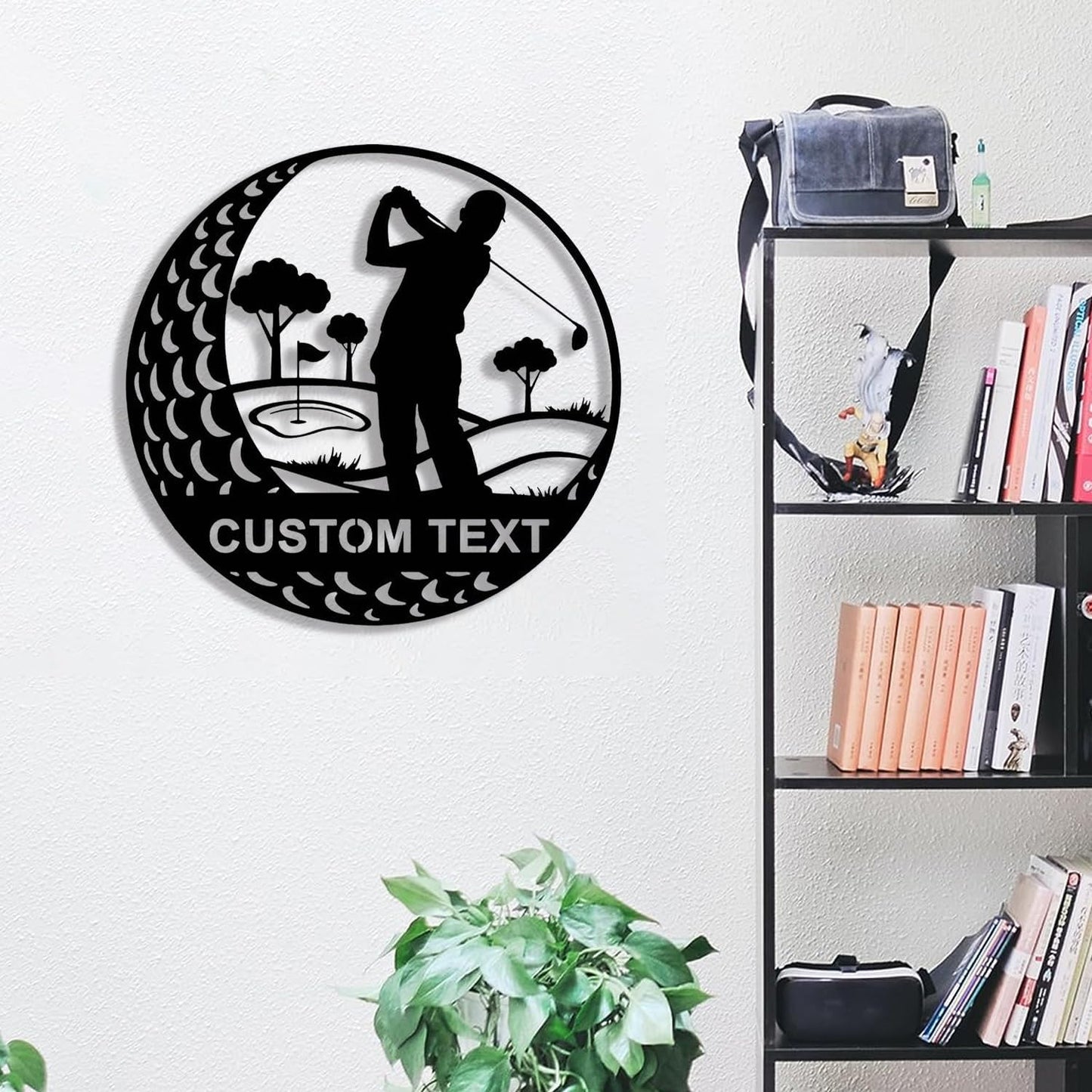 Personalized Metal Golf Wall Sign, 19th Hole Metal Wall Decor, Custom Golfer Name Sign, Golf Wall Art, Golfing Home Decor, Golf Player Gift, Man Cave Sign, Birthday Gift, Black, 8-24 Inch
