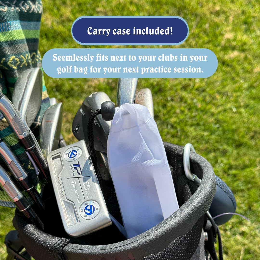 Swing Minder Putting Rail & Golf Stance Training Aid 2-in-1 | Golf Alignment & Putting Ruler 36 Inches with Carrying Case