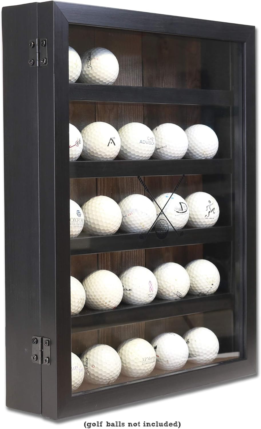 Lawrence Frames 531011 11x14 Golf Display Case-Holds 25 Logo Balls Shadow Box Frame, Black
